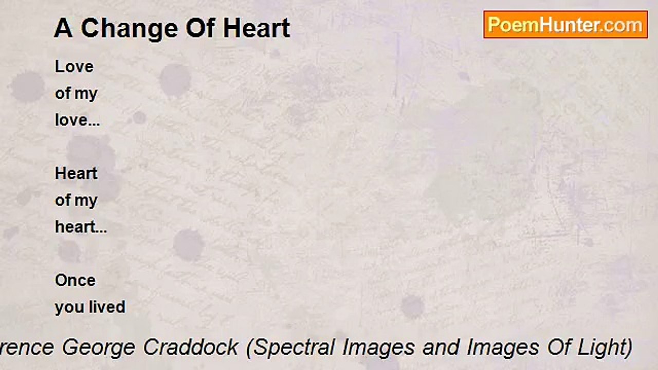 Terence George Craddock (Spectral Images and Images Of Light) - A Change Of Heart