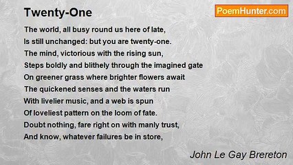 John Le Gay Brereton - Twenty-One