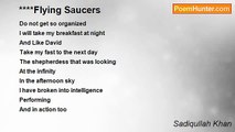 Sadiqullah Khan - Flying Saucers