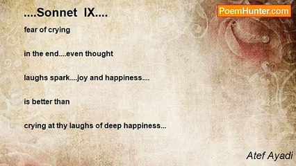 Atef Ayadi - ....Sonnet  IX....