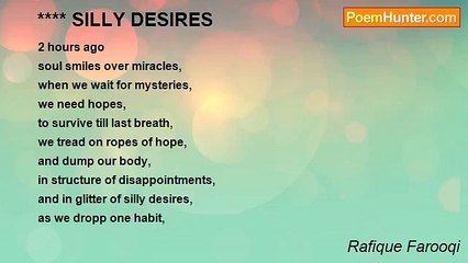 Rafique Farooqi - **** SILLY DESIRES