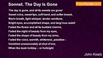 John Keats - Sonnet. The Day Is Gone