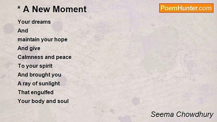 Seema Chowdhury - A New Moment