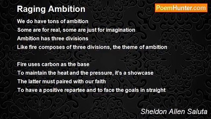 Sheldon Allen Saluta - Raging Ambition