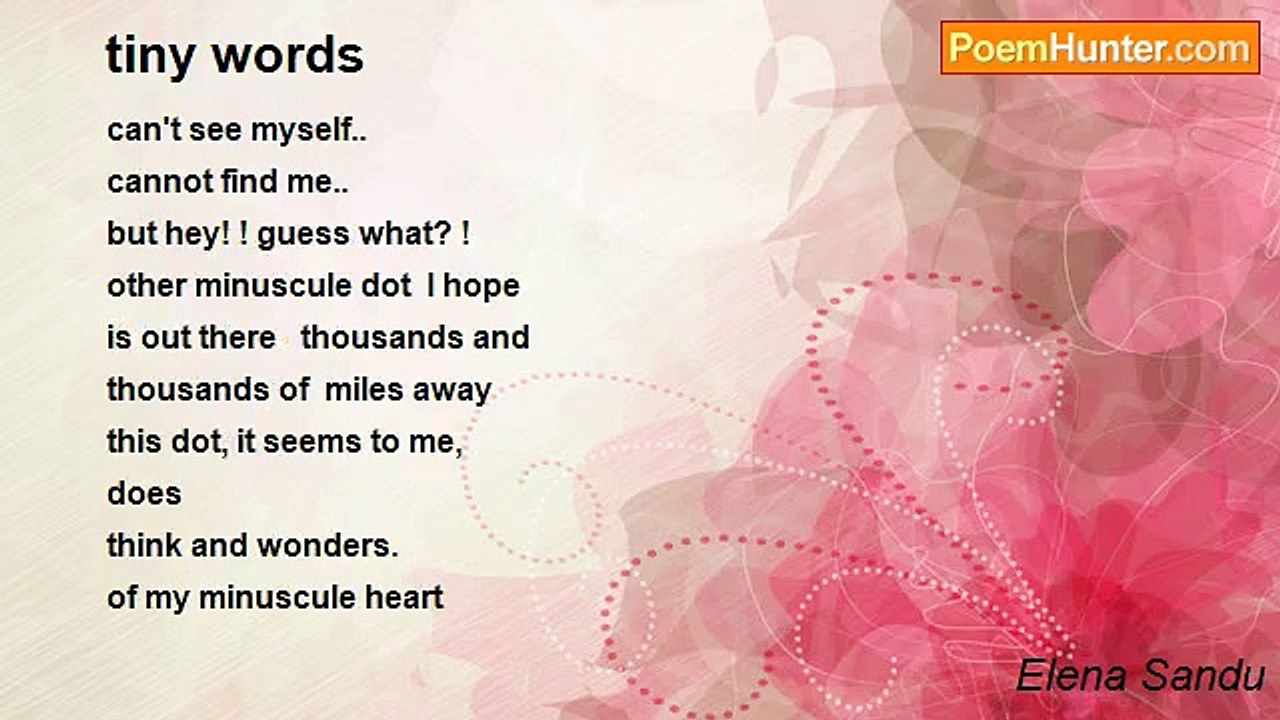 Elena Sandu - tiny words