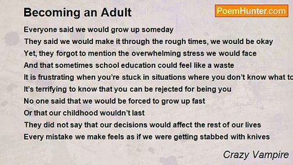 Crazy Vampire - Becoming an Adult