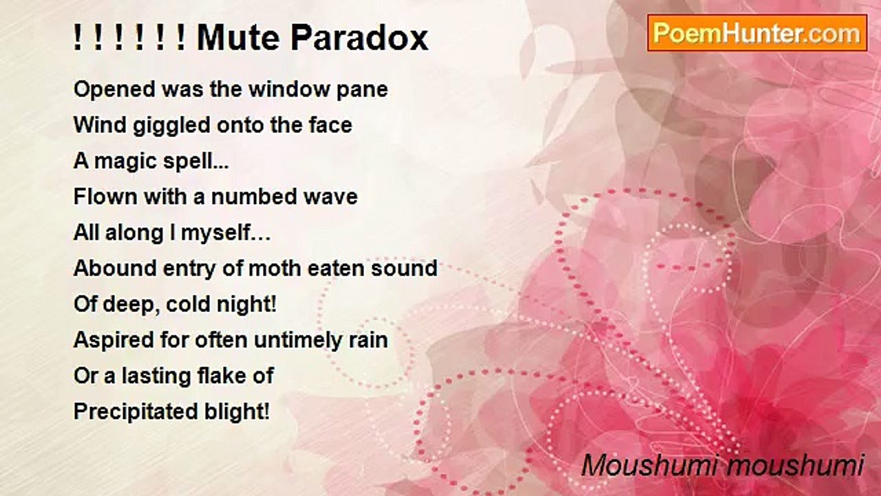 Moushumi moushumi - ! ! ! ! ! ! Mute Paradox