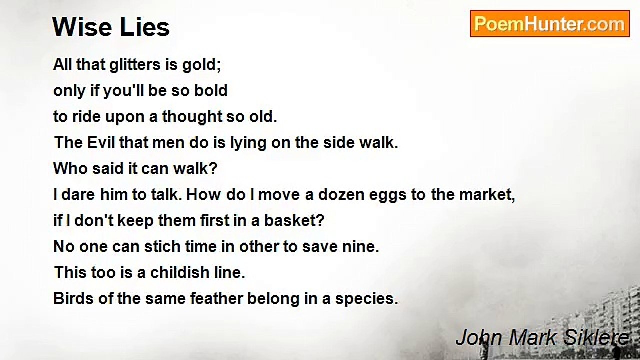 John Mark Siklere - Wise Lies