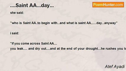 Atef Ayadi - ....Saint AA...day...