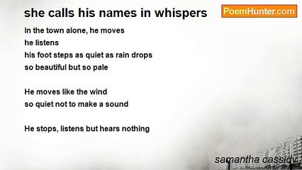samantha cassidy - she calls his names in whispers