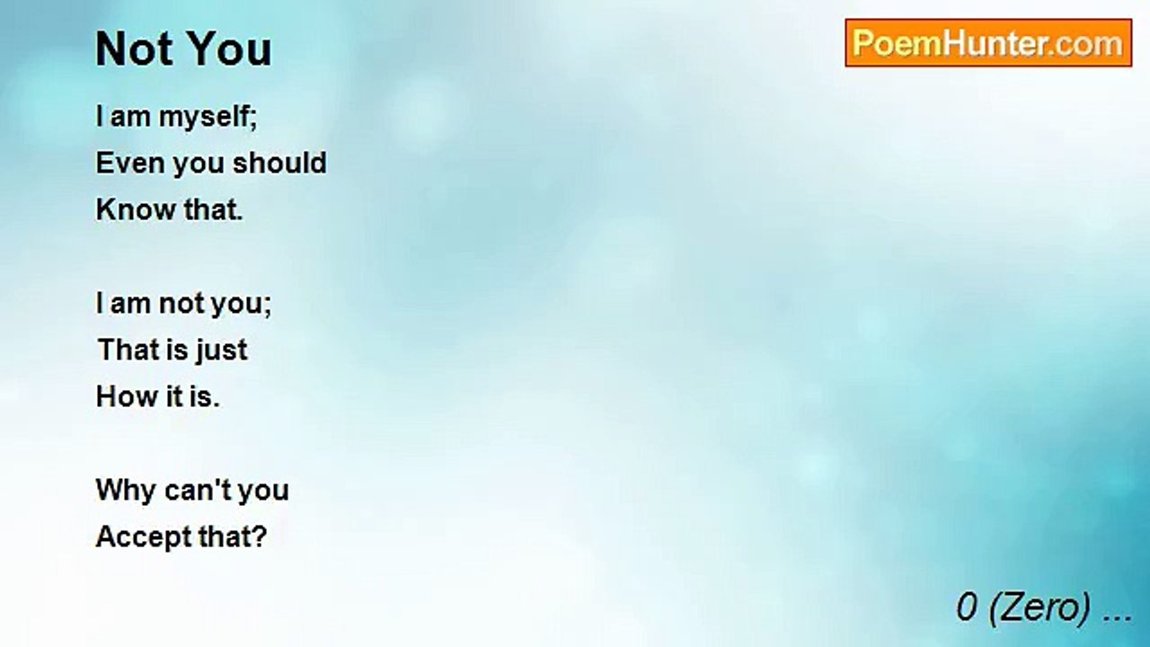 0 (Zero) ... - Not You