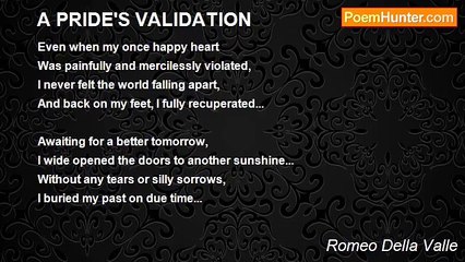 Romeo Della Valle - A PRIDE'S VALIDATION