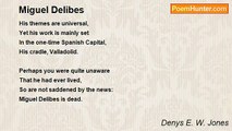 Denys E. W. Jones - Miguel Delibes