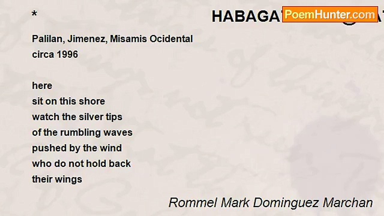 Rommel Mark Dominguez Marchan - *                                         HABAGAT WIND @ PATAFCLA BEACH