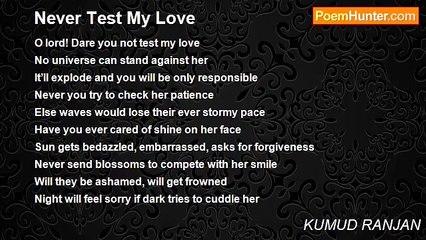 KUMUD RANJAN - Never Test My Love