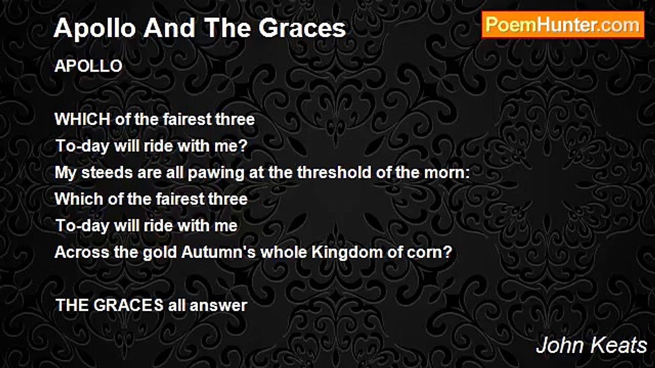 John Keats - Apollo And The Graces