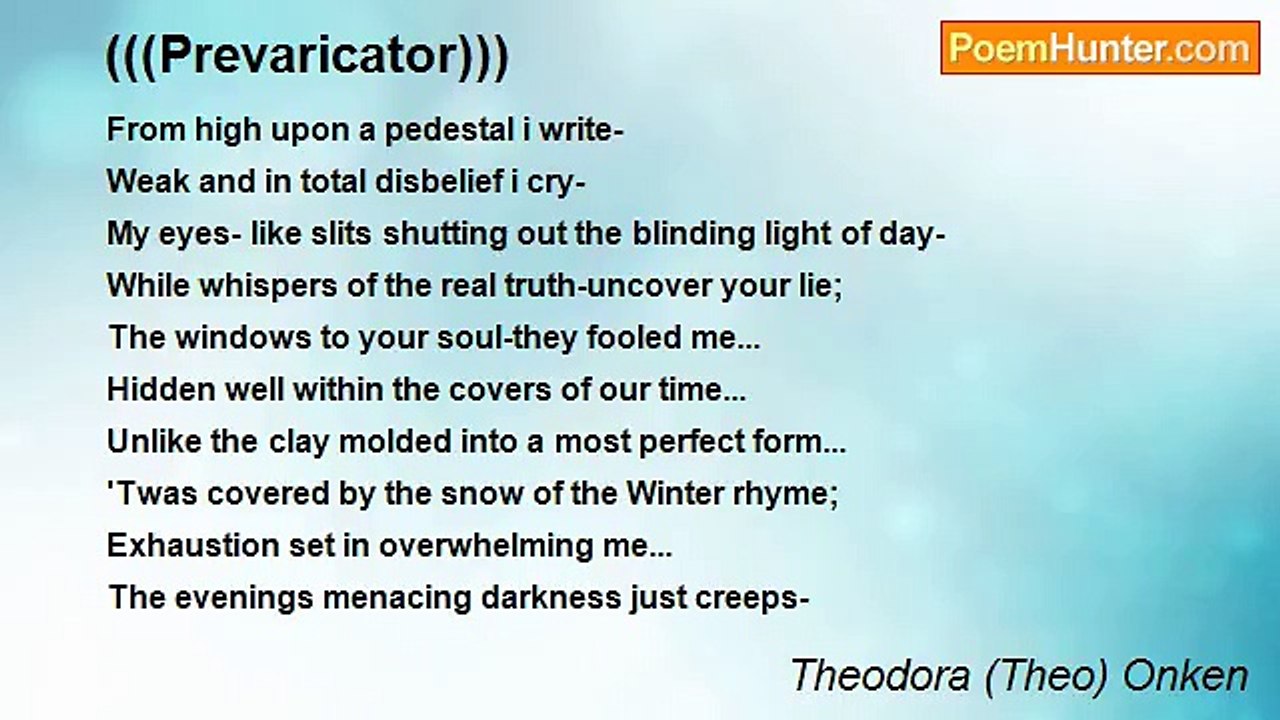 Theodora (Theo) Onken - (((Prevaricator)))