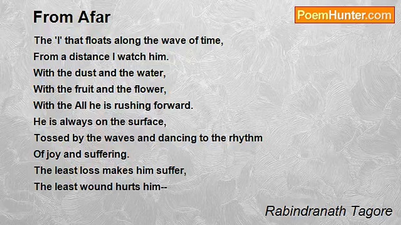 Rabindranath Tagore - From Afar
