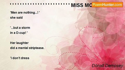 Dónall Dempsey - ' ' ' ' ' ' ' ' ' ' ' ' ' ' ' ' ' ' ' ' ' ' ' ' MISS MODERN