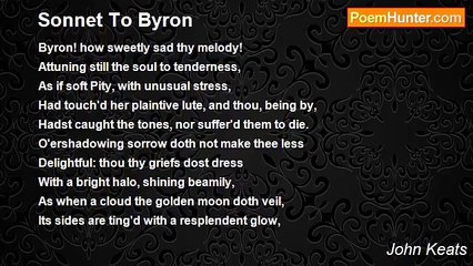 John Keats - Sonnet To Byron