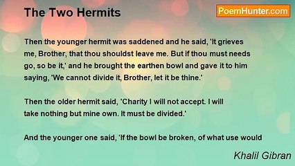Khalil Gibran - The Two Hermits