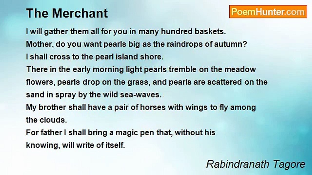 Rabindranath Tagore - The Merchant