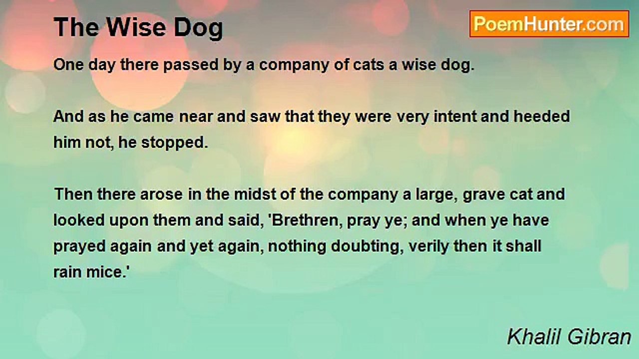 Khalil Gibran - The Wise Dog