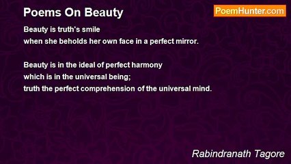 Rabindranath Tagore - Poems On Beauty
