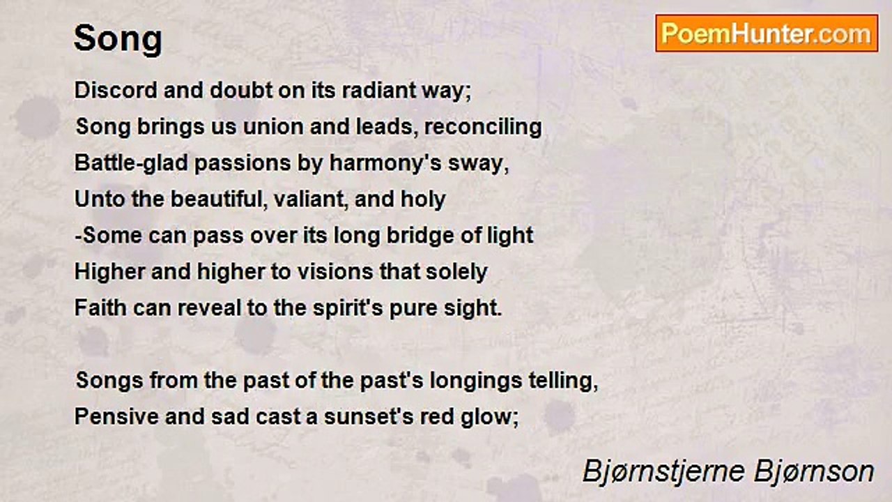 Bjørnstjerne Bjørnson - Song