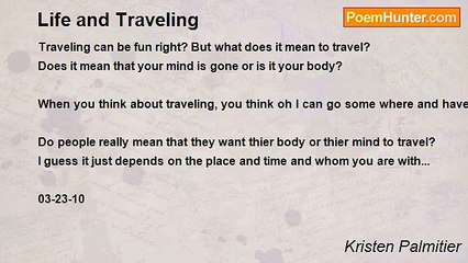 Kristen Palmitier - Life and Traveling