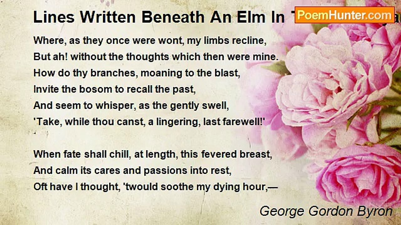 George Gordon Byron - Lines Written Beneath An...