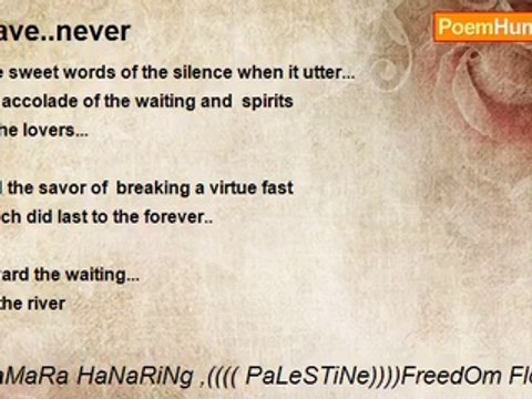 TaMaRa HaNaRiNg ,(((( PaLeSTiNe))))FreedOm Flottila . - leave..never