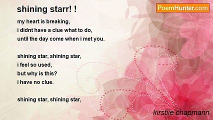kirstiie chapmann - shining starr! !