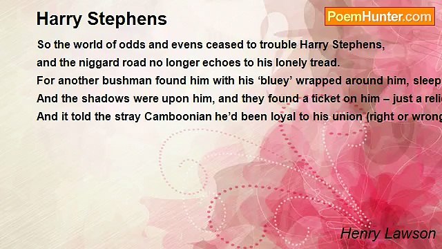 Henry Lawson - Harry Stephens