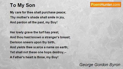 George Gordon Byron - To My Son