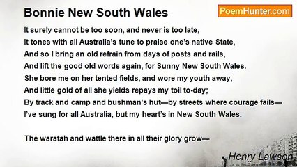 Henry Lawson - Bonnie New South Wales