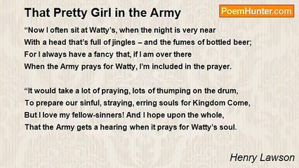 Henry Lawson - That Pretty Girl in the Army