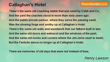 Henry Lawson - Callaghan's Hotel
