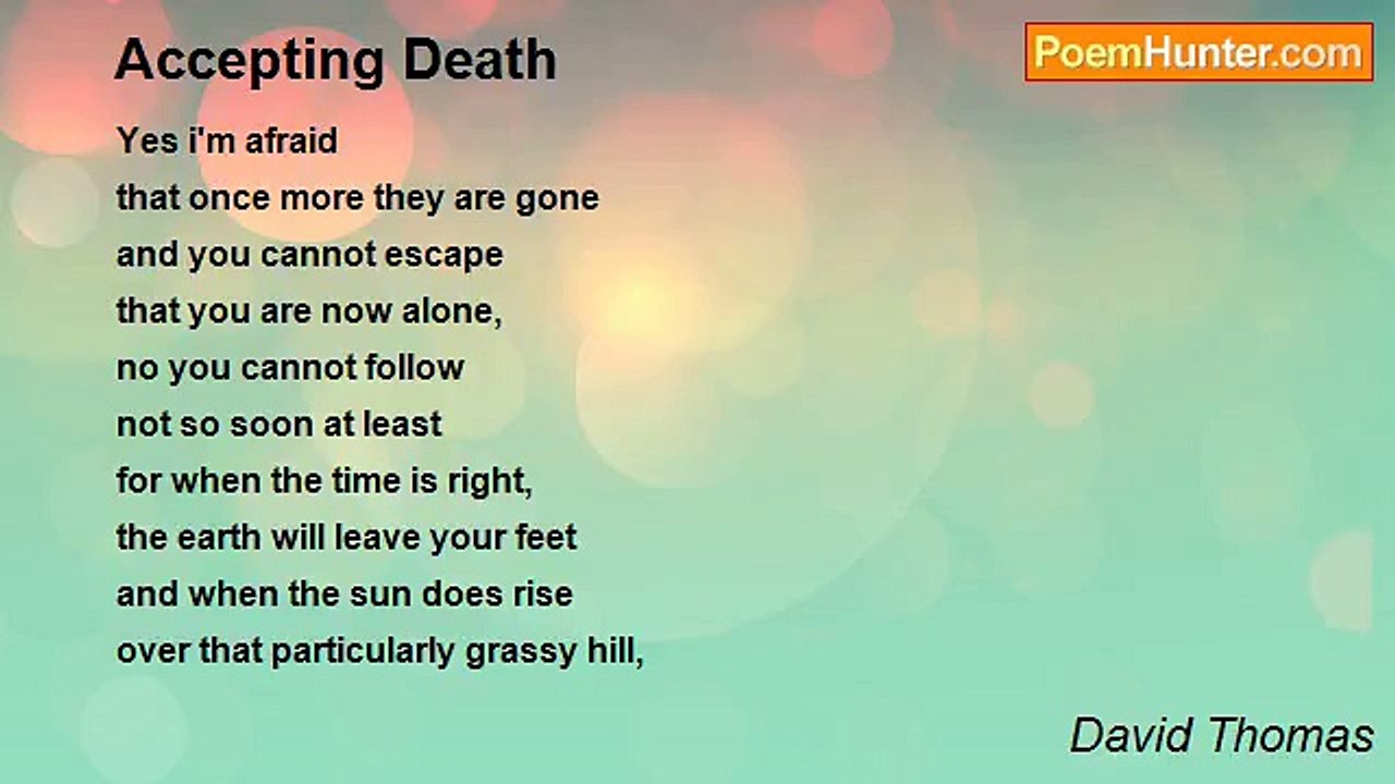 David Thomas - Accepting Death