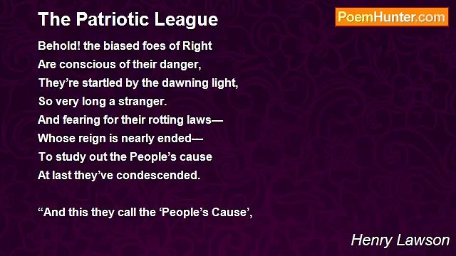 Henry Lawson - The Patriotic League