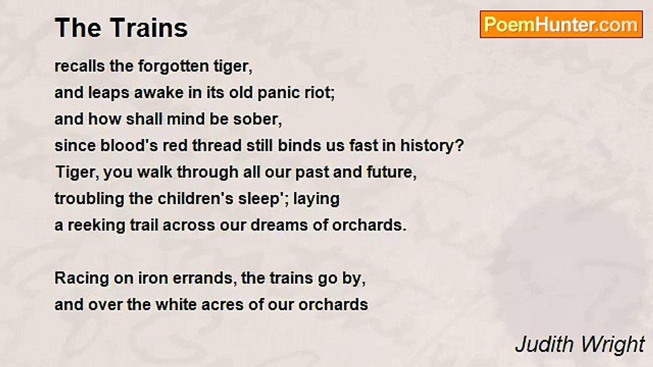 Judith Wright - The Trains