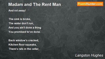 Langston Hughes - Madam and The Rent Man