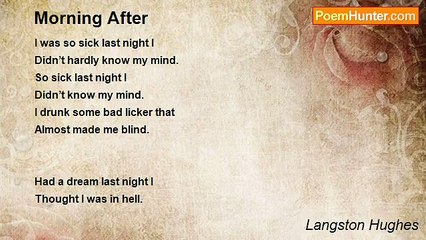 Langston Hughes - Morning After