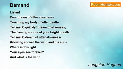 Langston Hughes - Demand