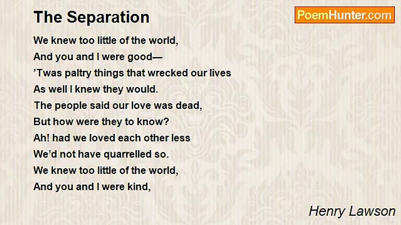 Henry Lawson - The Separation