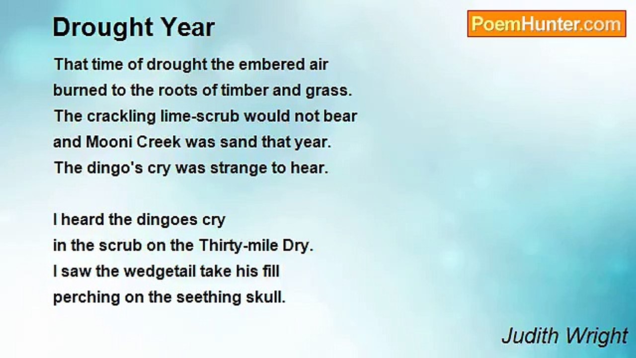 Judith Wright - Drought Year
