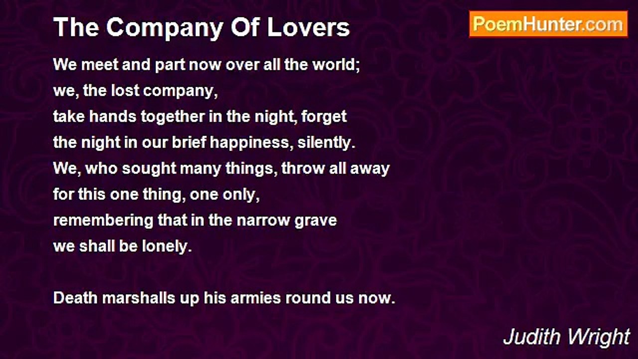 Judith Wright - The Company Of Lovers