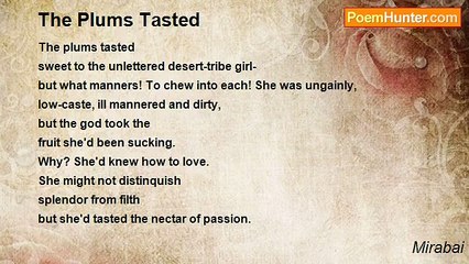 Mirabai - The Plums Tasted