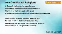 Francis Duggan - One God For All Religions