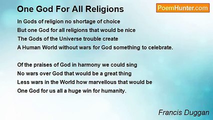 Francis Duggan - One God For All Religions